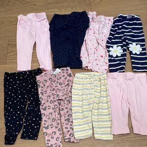 Assorted Baby Leggings Set 6-12 Months